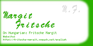 margit fritsche business card